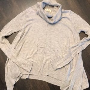 Heather gray turtleneck sweater